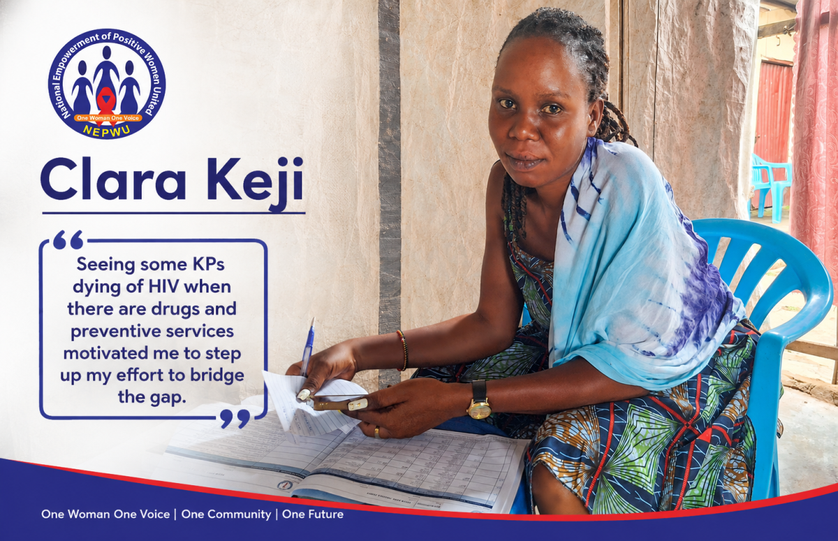 Mr. Clara profiling KPs (FSW) during Outreach activity in Yei